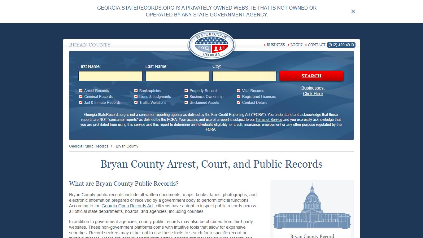 Bryan County Arrest, Court, and Public Records